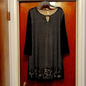 Little Black See Through Dress with Slip